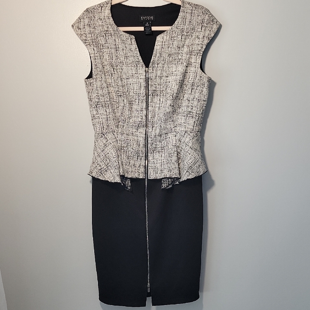 Enfocus Studio Black Pencil Skirt Knee-Length Cocktail